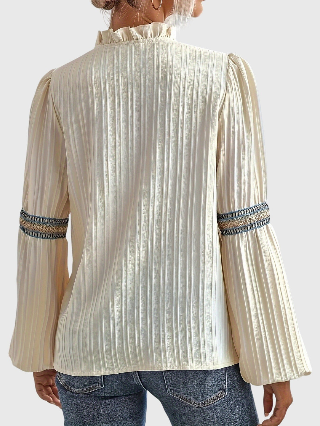 Boho-Langarmbluse mit Tribal-Details