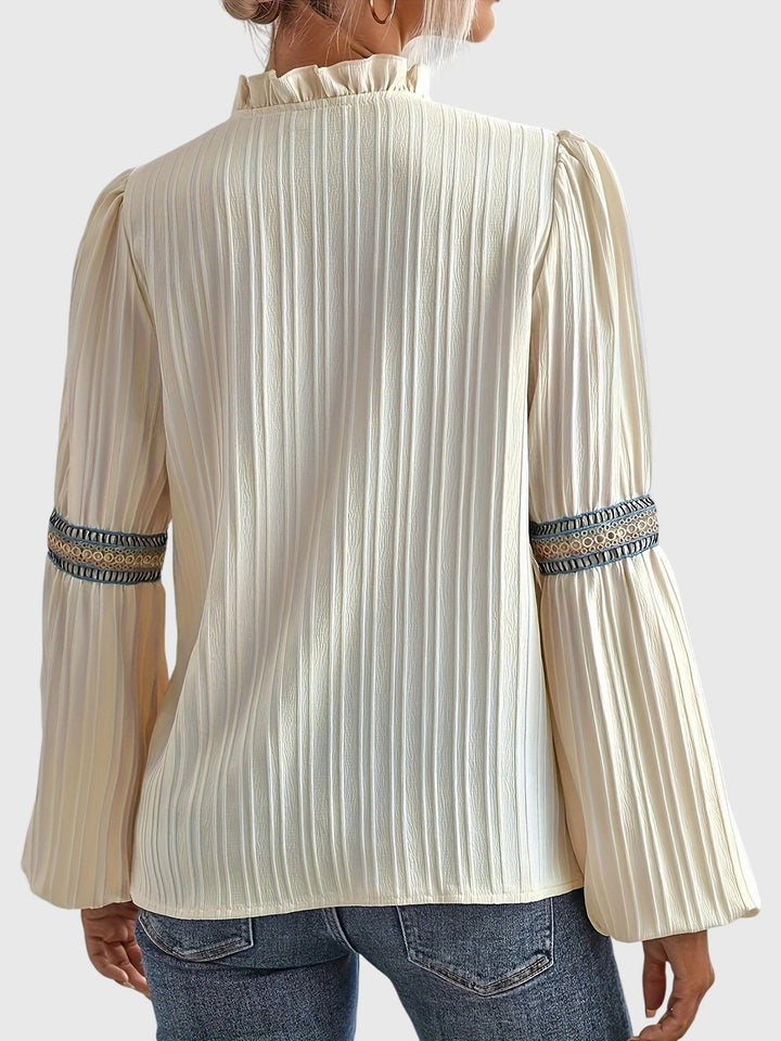 Boho-Langarmbluse mit Tribal-Details