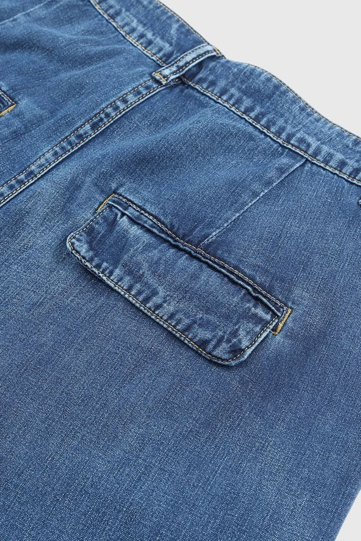 Shiying Faltenhose mit weitem Bein