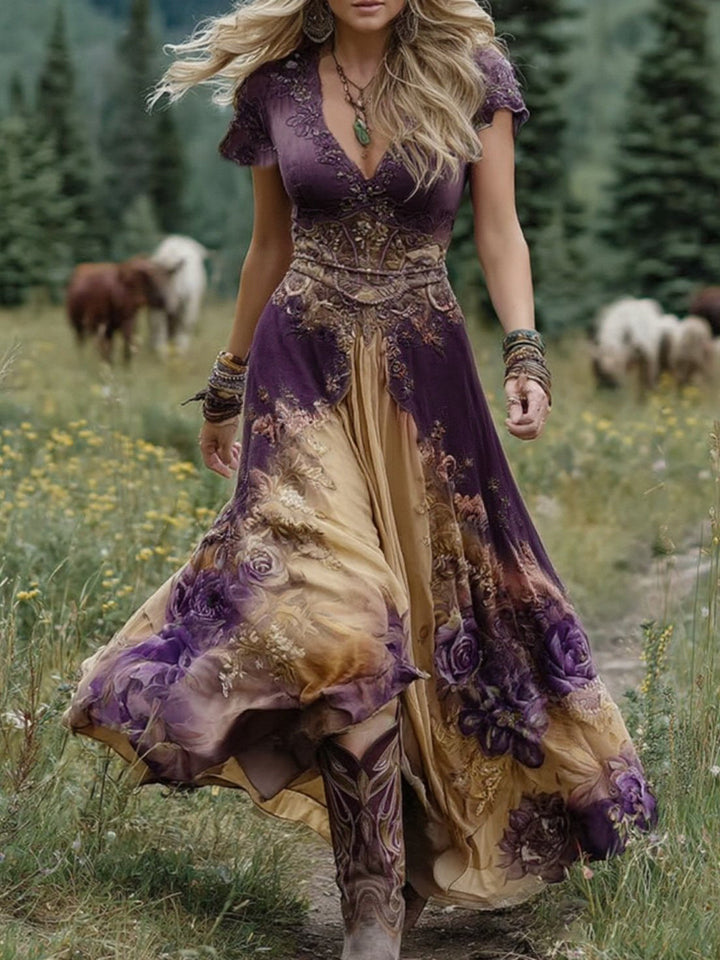 Kelsey – Stilvolles Maxikleid mit Farbverlauf 