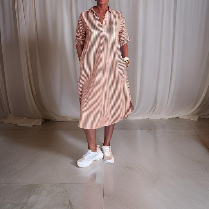 Alina - Striped Button-Down Dress Shirt