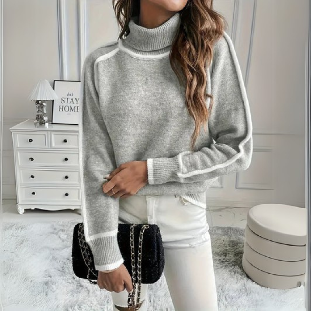 Aurora – Eleganter Pullover mit Stehkragen