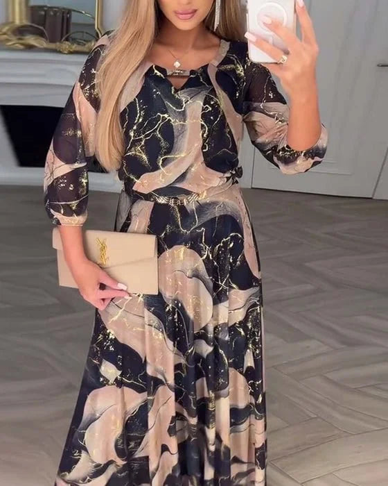 Kyra – Elegantes bedrucktes Kleid