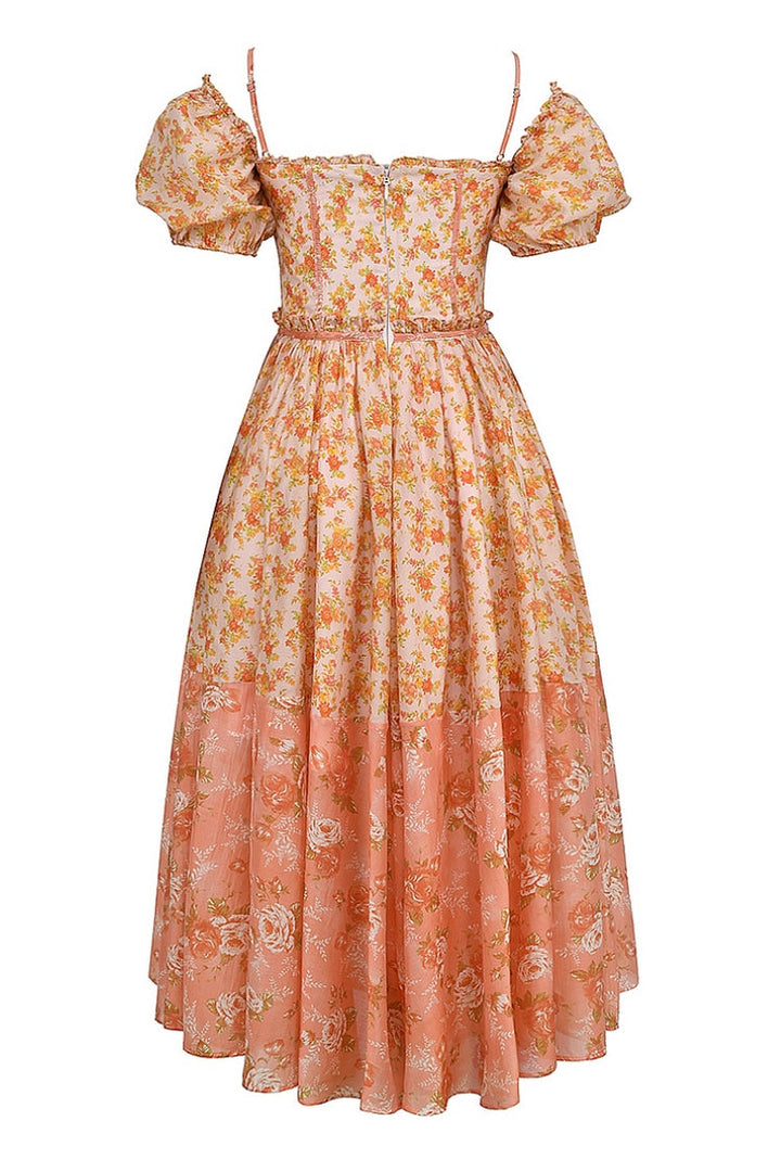 Amelie - Elegant Floral Midi Dress