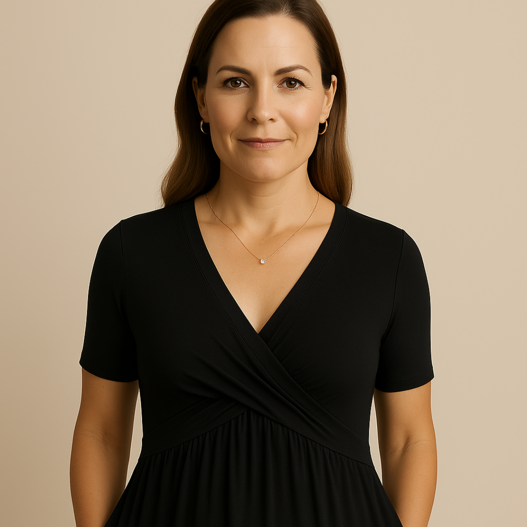 Charlotte - Midikleid mit V-Ausschnitt