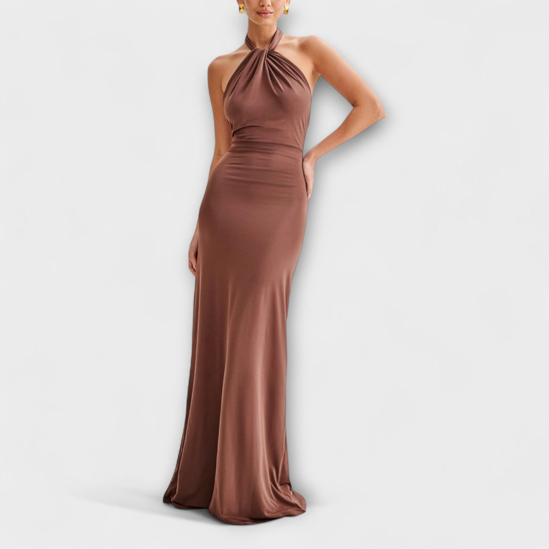 Gisele - Elegant Halter Maxi Dress