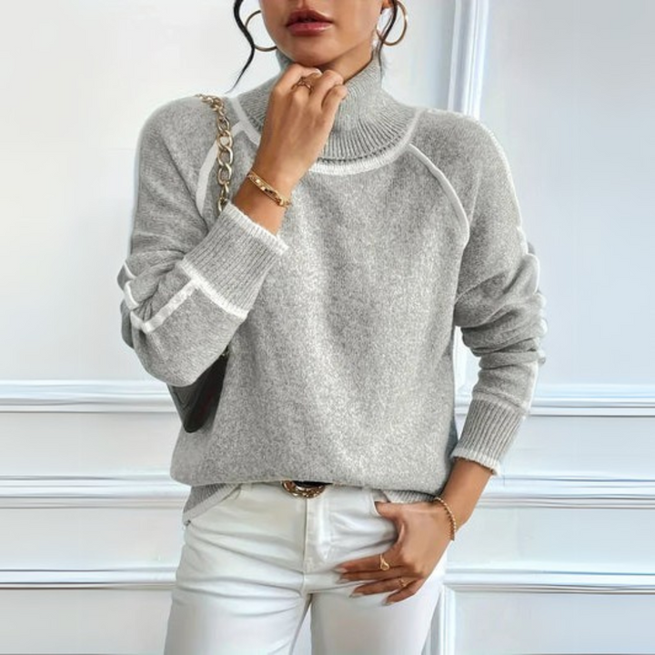 Aurora – Eleganter Pullover mit Stehkragen