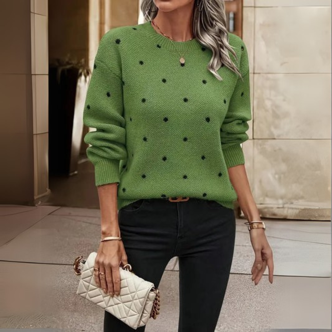 Ava - Weicher Pullover mit Polka-Dots