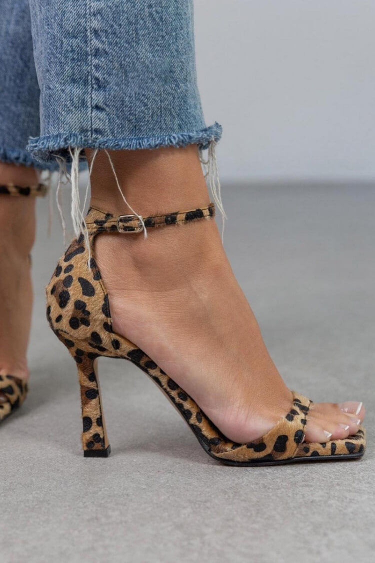 Giulia | High-Heel-Sandalen mit Animal-Print