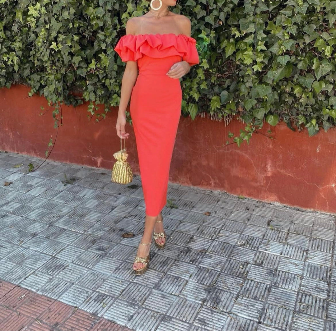 Lory - trägerloses Rüschenkleid