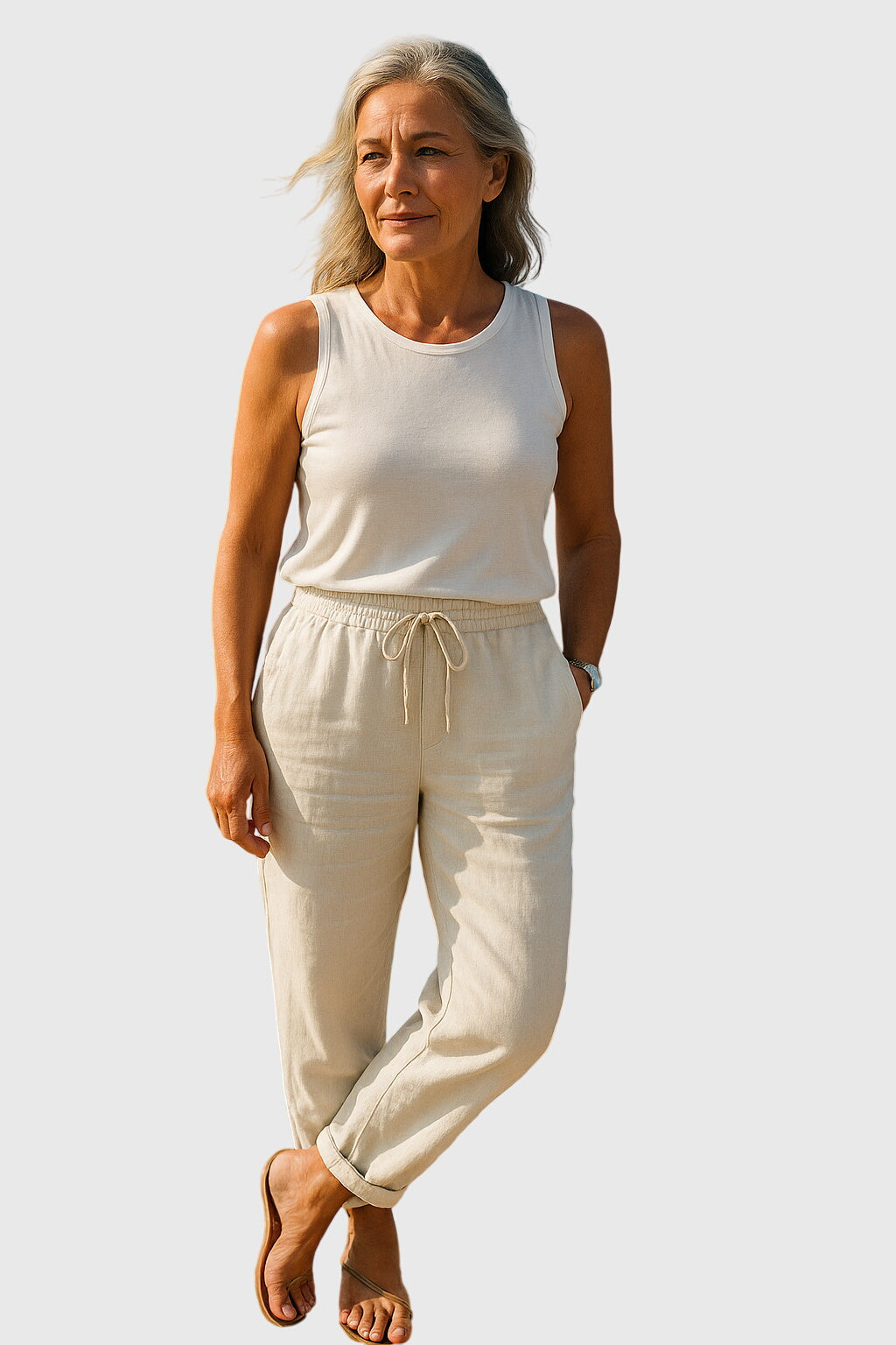 Monika | Trousers in Cotton and Linen