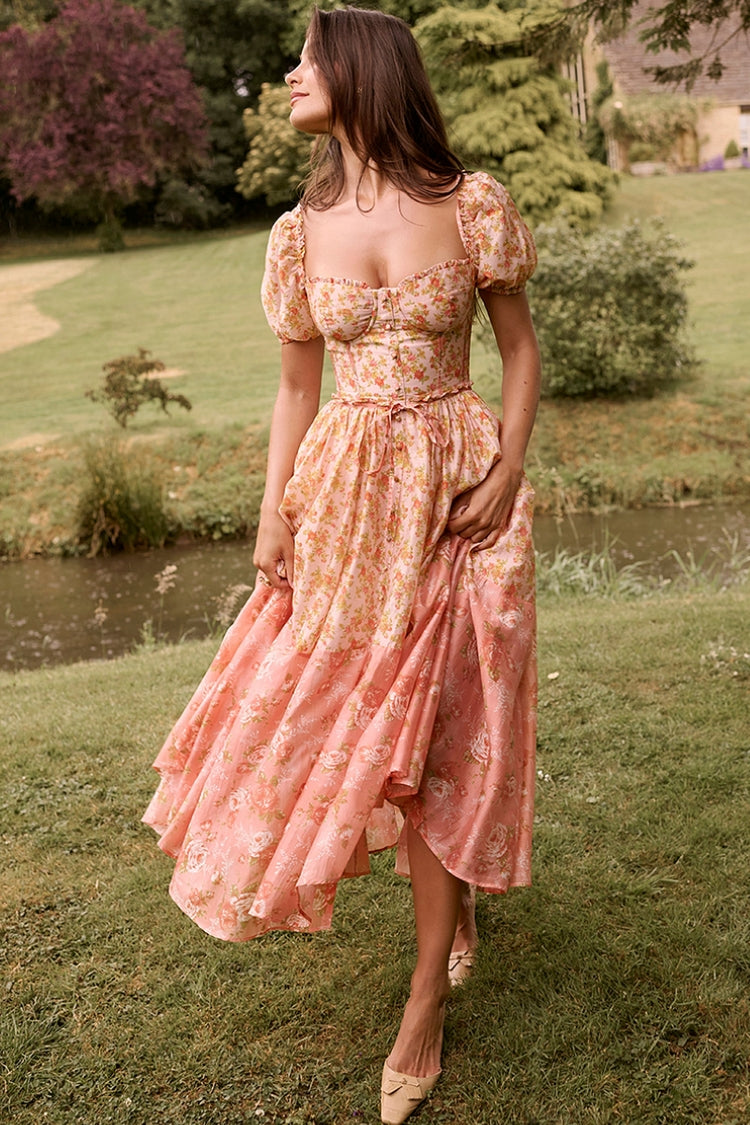 Amelie - Elegant Floral Midi Dress