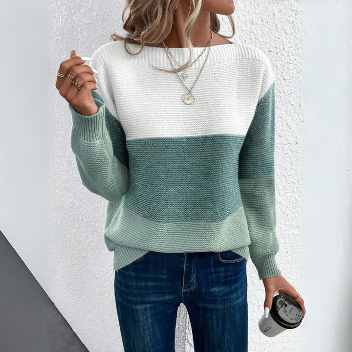 Clara – Eleganter Patchwork-Pullover