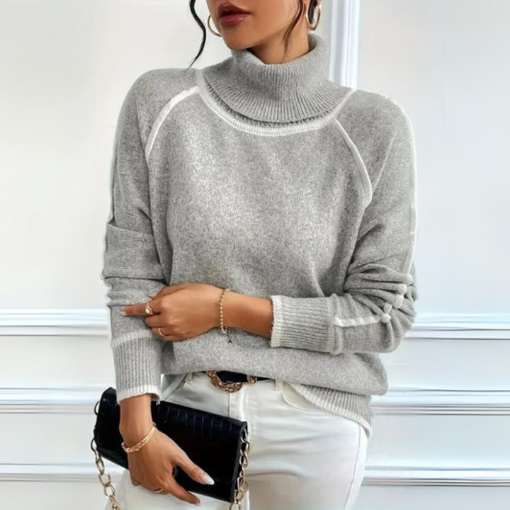 Aurora – Eleganter Pullover mit Stehkragen