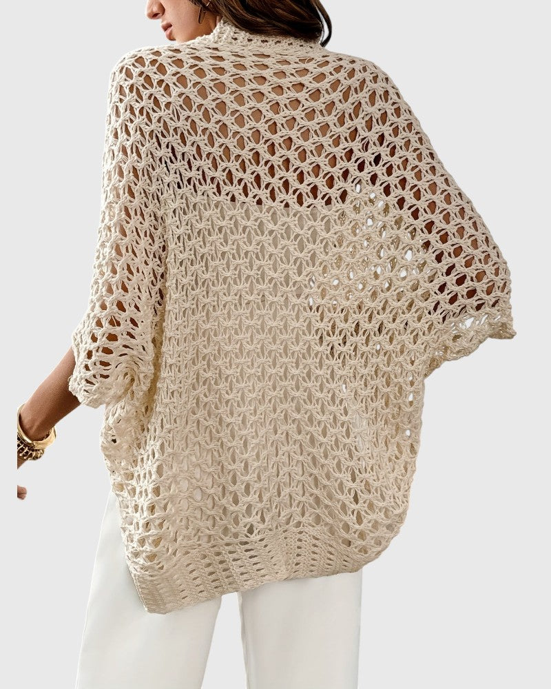 Jesse – Open Knit Drape Cardigan