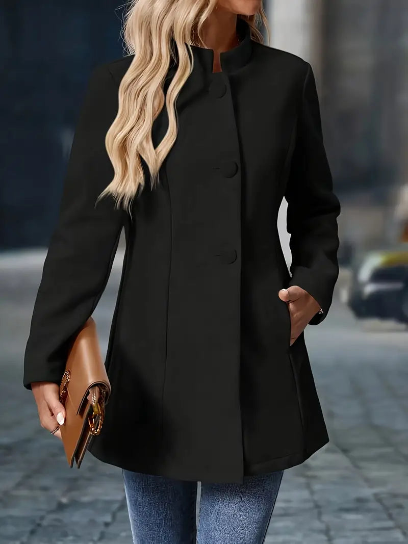 Kristin – Elegante lange Jacke im Blazer-Stil