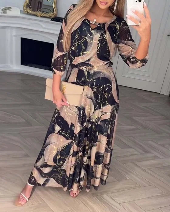 Kyra – Elegantes bedrucktes Kleid