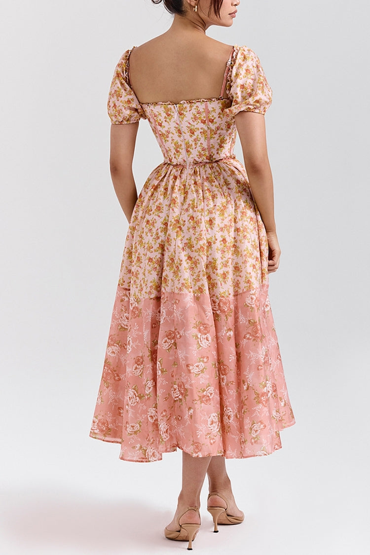 Amelie - Elegant Floral Midi Dress