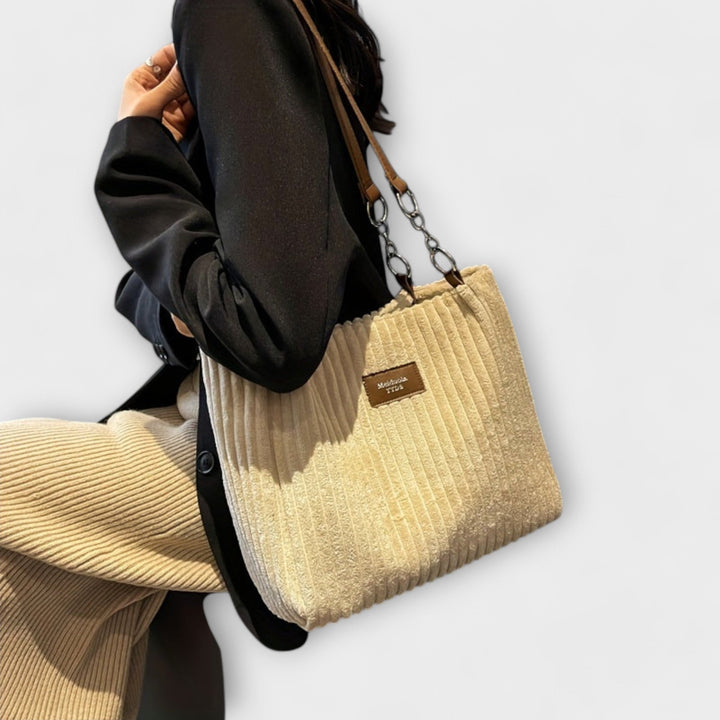 Claire - Schultertasche aus weichem Kordel