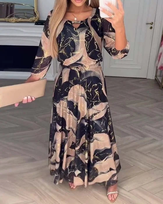 Kyra – Elegantes bedrucktes Kleid