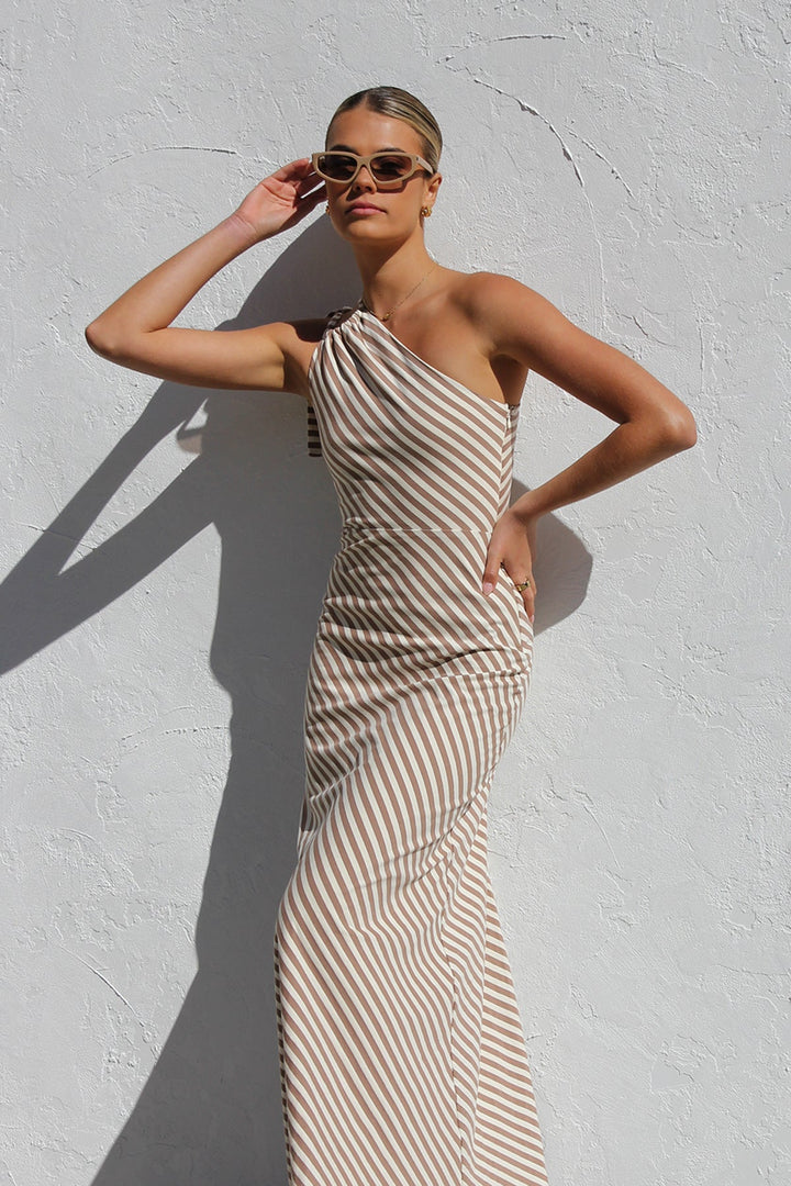 Rosalie – Gestreiftes Kleid mit eleganten Details