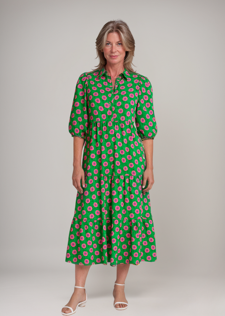 Sharon - Schwebendes Kleid mit Rosenmuster