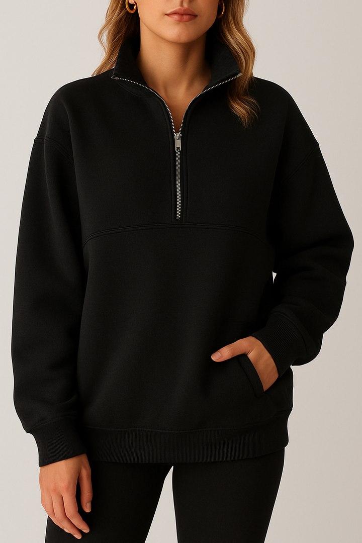 Chloe - Pullover mit Viertelreißverschluss 