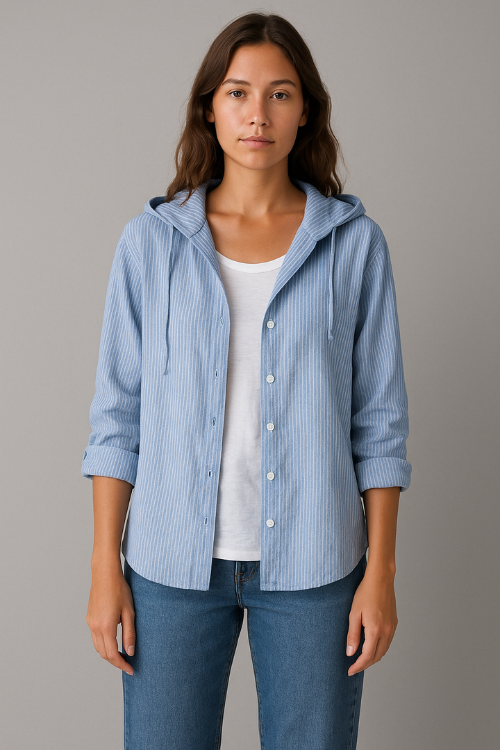 Luna – Leichte Bluse mit Kapuze 