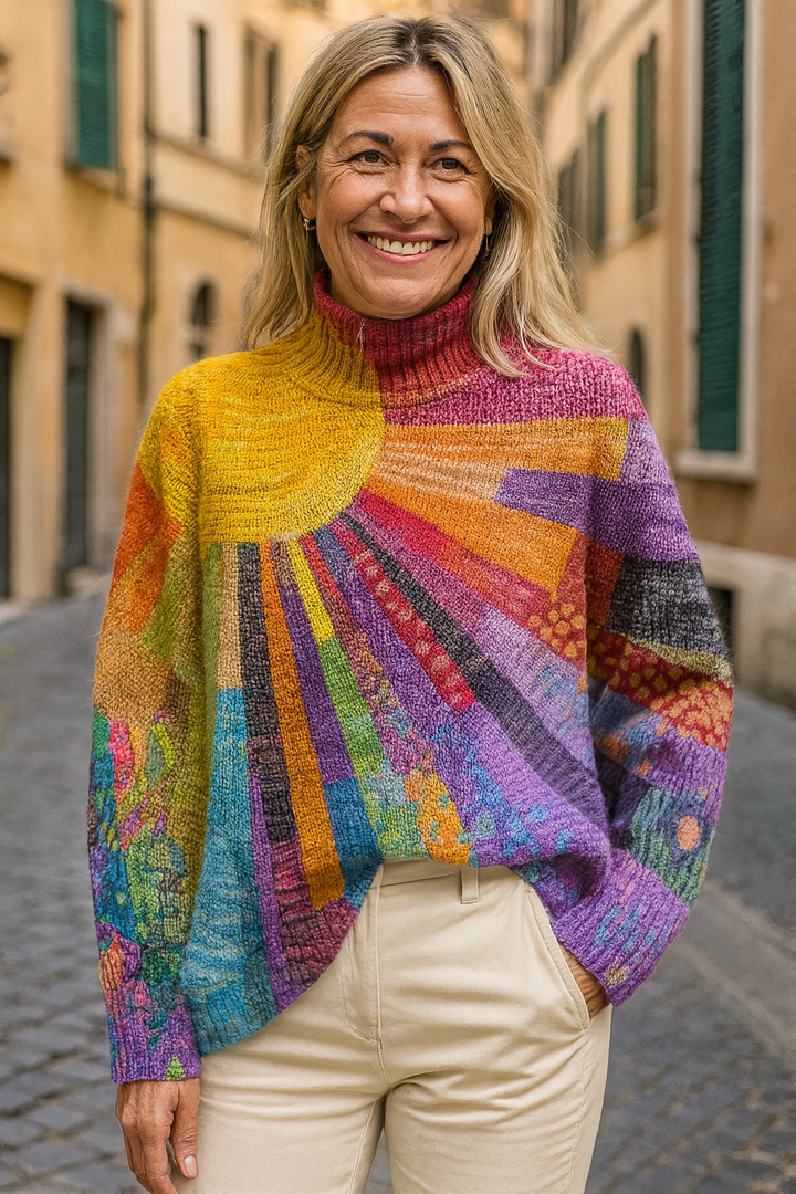 Mona – Stylish Rainbow Sweater