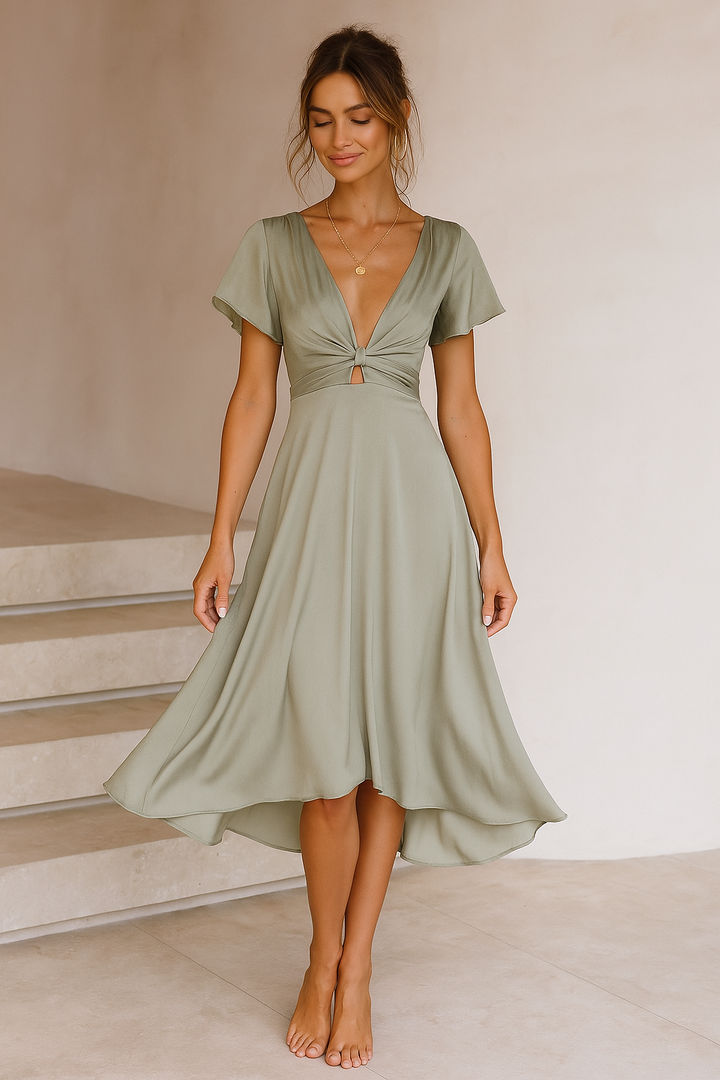 Eve - Midikleid mit dekorativem Knoten