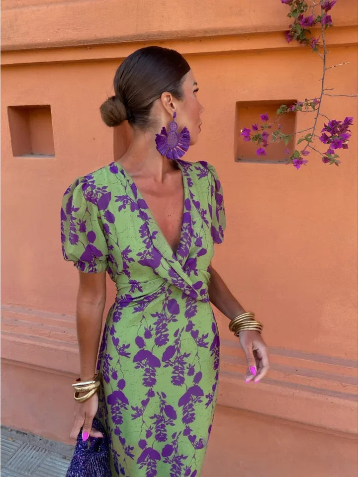 Melys - Elegantes bedrucktes Kleid