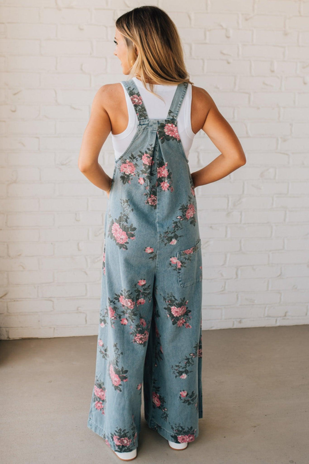 Jenny - Floral Print Overalls