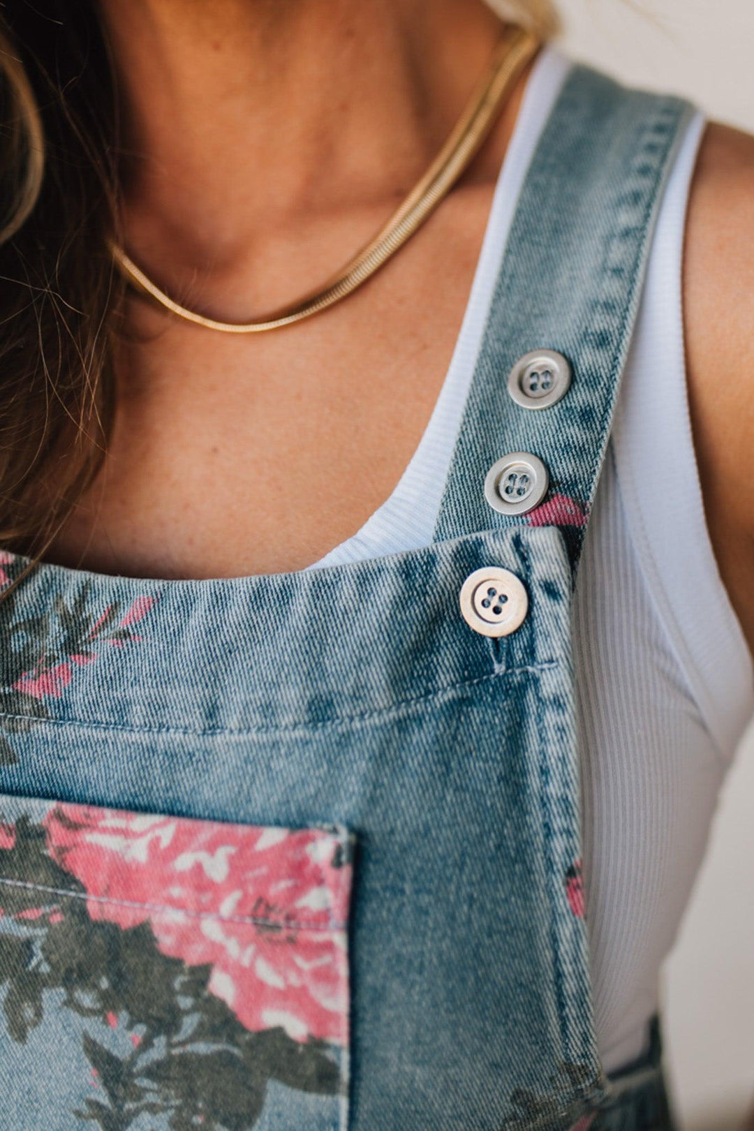 Jenny - Floral Print Overalls