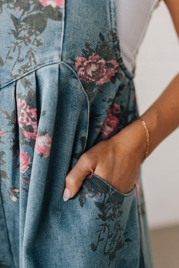 Jenny - Floral Print Overalls