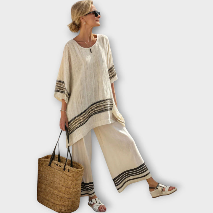 Anila – Elegantes zweiteiliges Set mit Streifenmuster