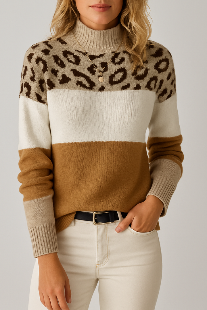 Chelsea - Stilvoller Leopardenpullover 