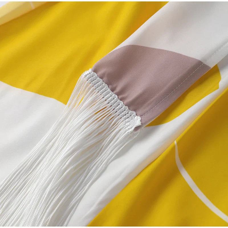 Shelley - Satin Dress with Puffed Sleeves