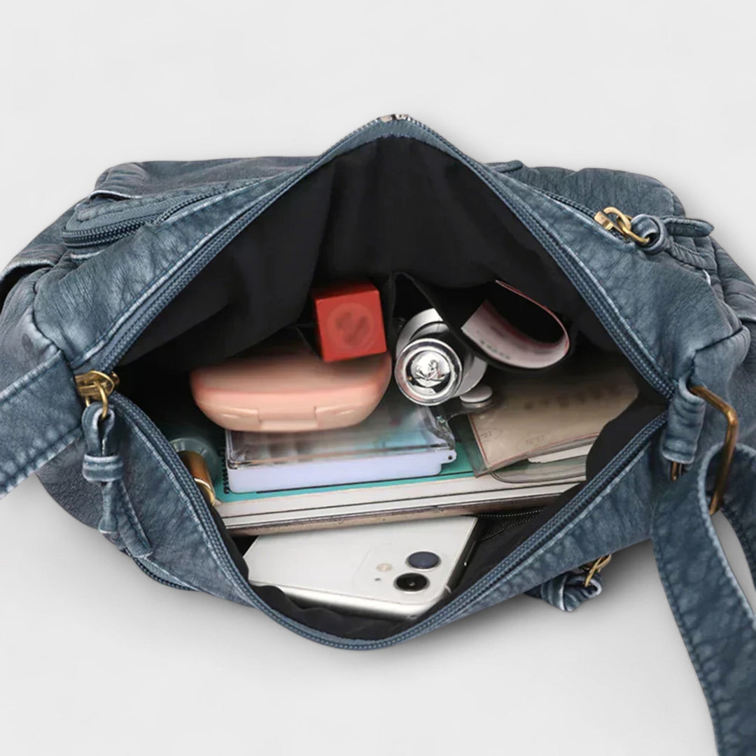 Vera - Lederhandtasche im Retro-Stil