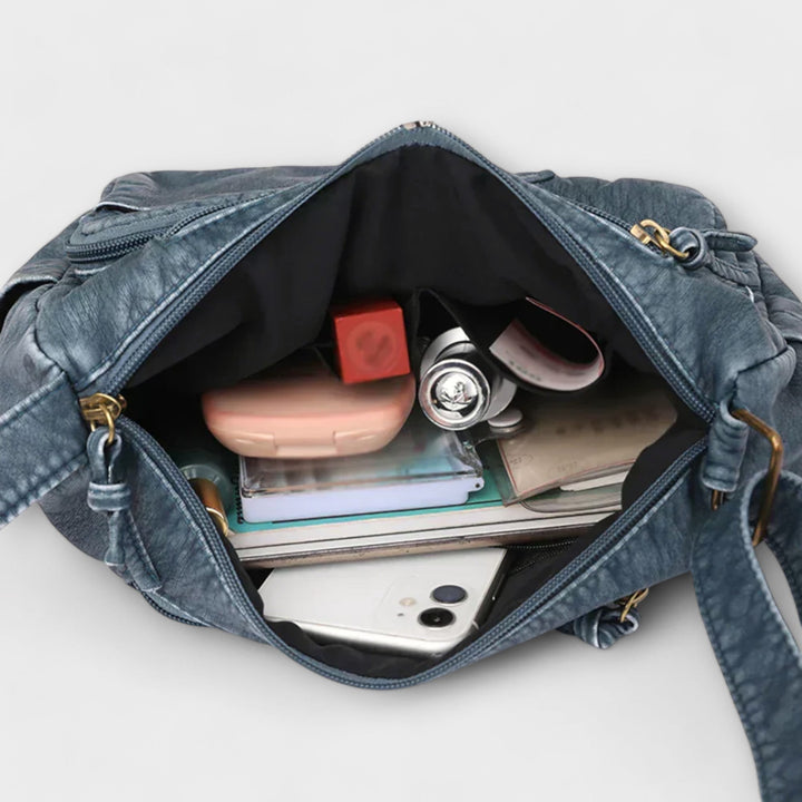 Vera - Lederhandtasche im Retro-Stil