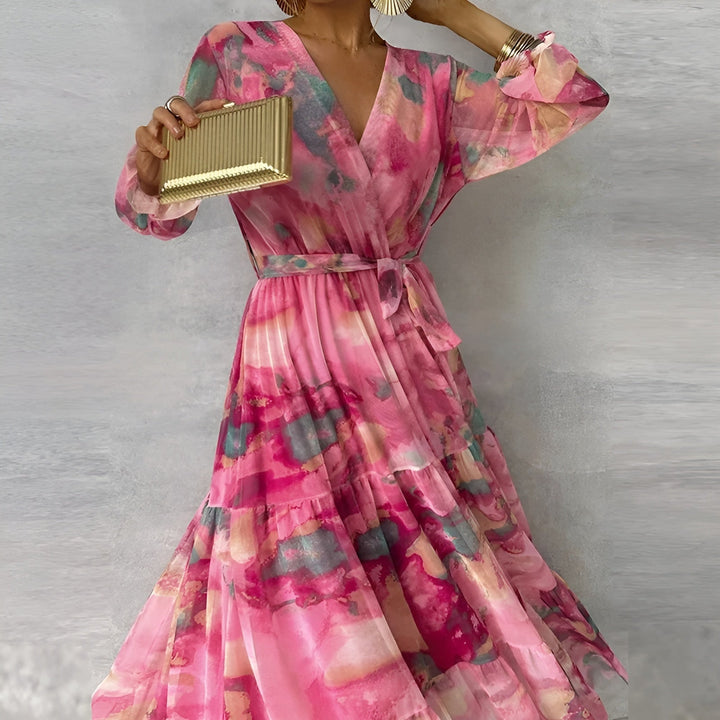 Joyce - Maxi-Chiffonkleid mit Print