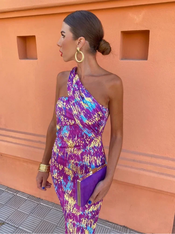 Irmgardi - Elegantes One-Shoulder-Kleid