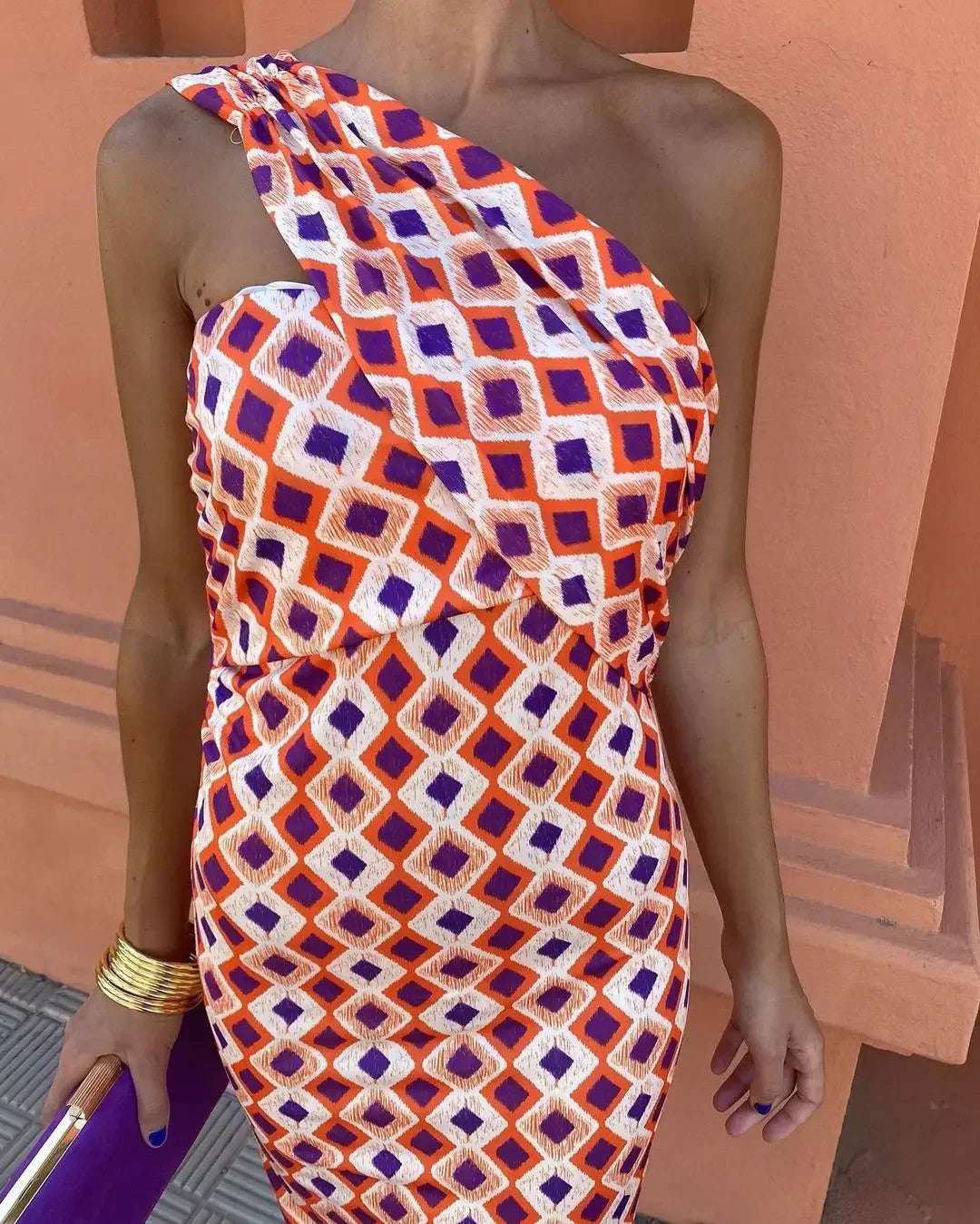 Irmgardi - Elegantes One-Shoulder-Kleid