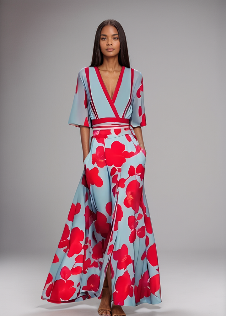 Ellen - Elegant Floral Maxi Dress