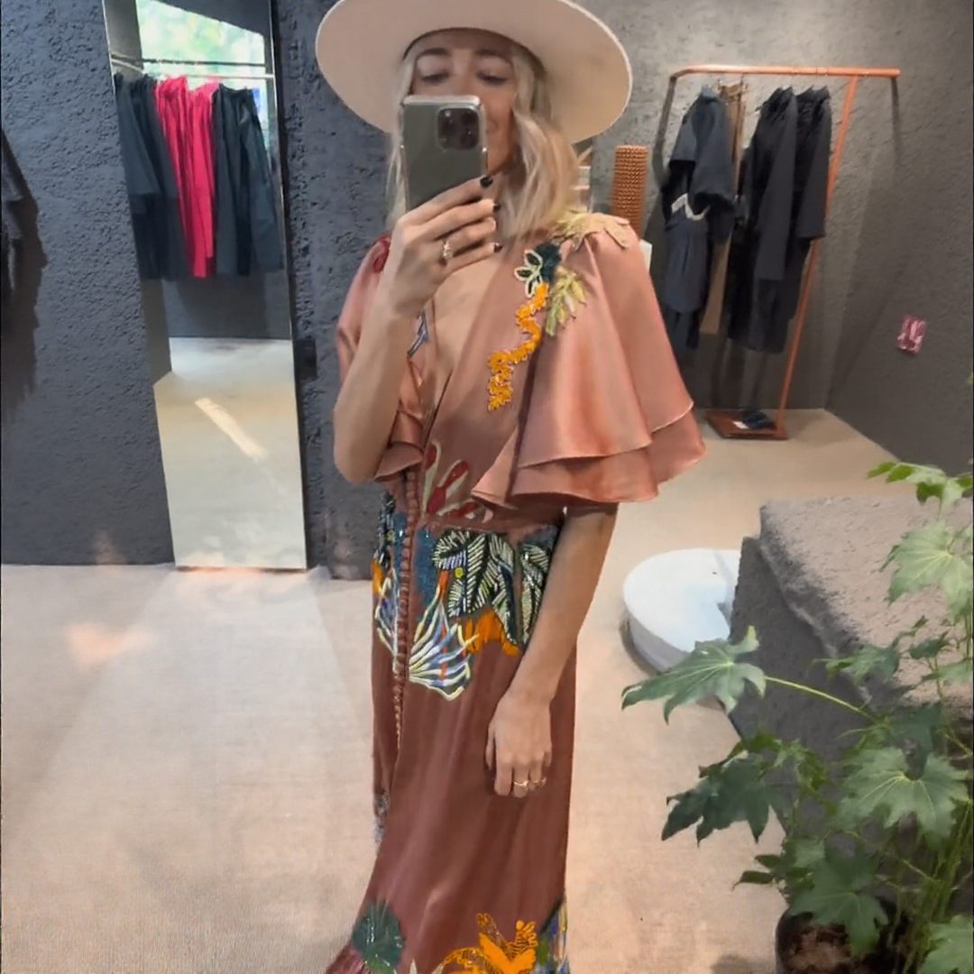 Carmel - Besticktes Boho-Maxikleid