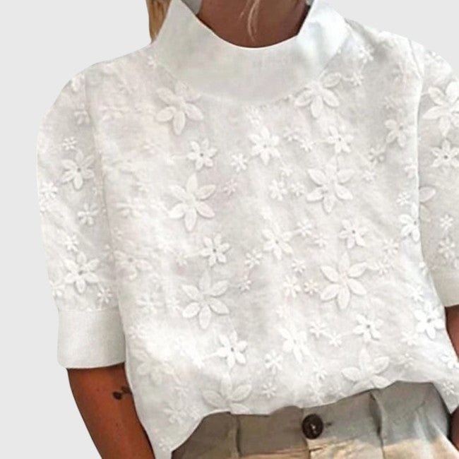 Cara - Bestickte Bluse mit Blumenmuster