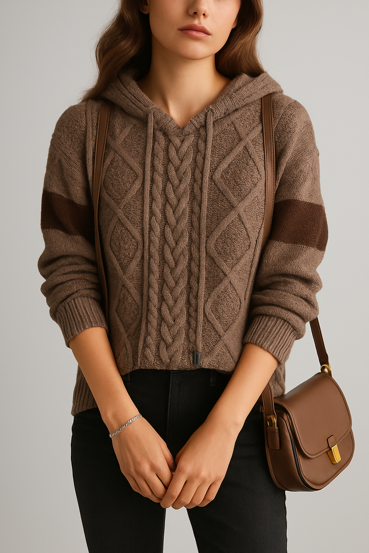 Valerie - Hooded Knit Sweater