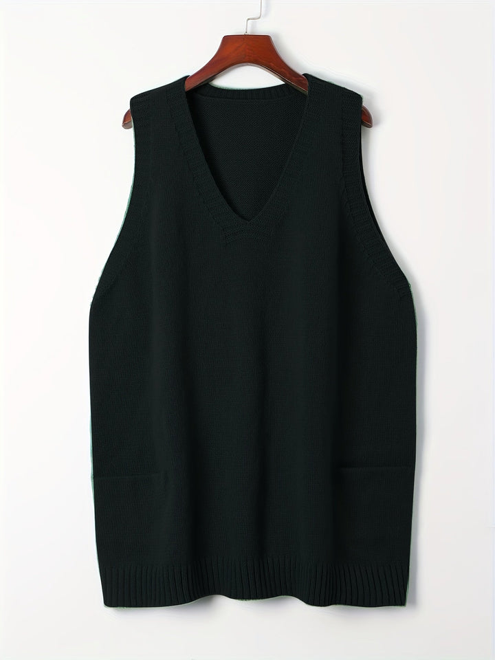 Jamie – Trendy V-Neck Knitwear Vest