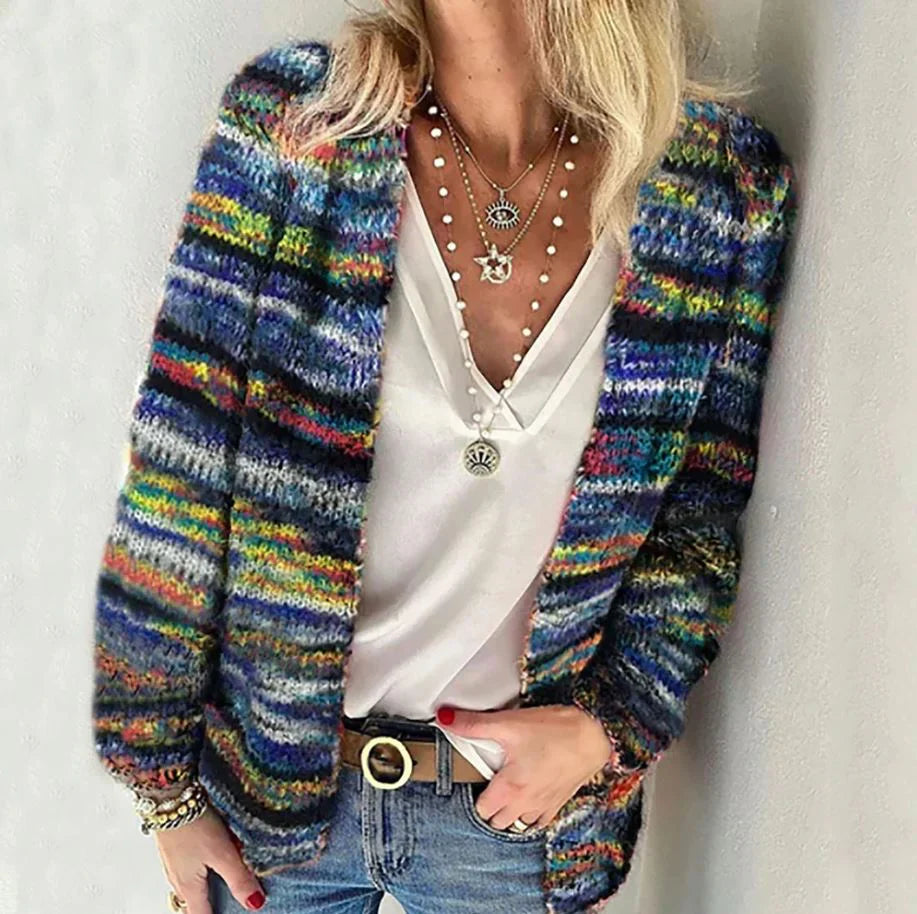 Beth - Vibrant Multicoloured Cardigan