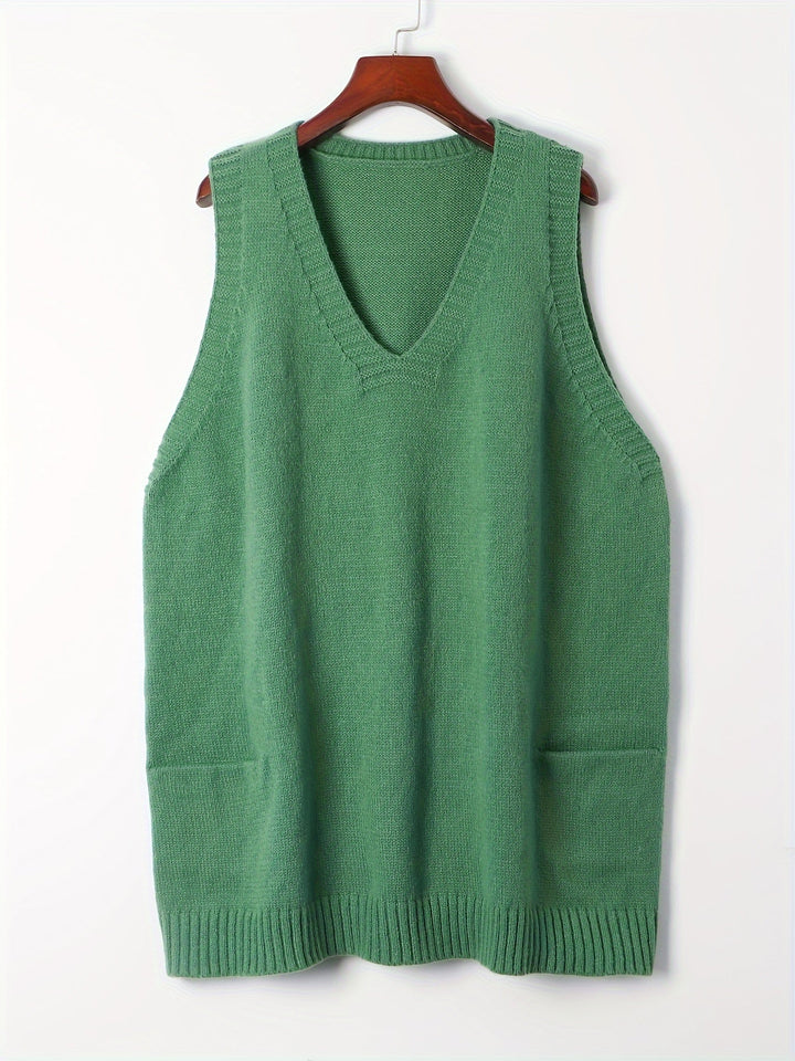 Jamie – Trendy V-Neck Knitwear Vest