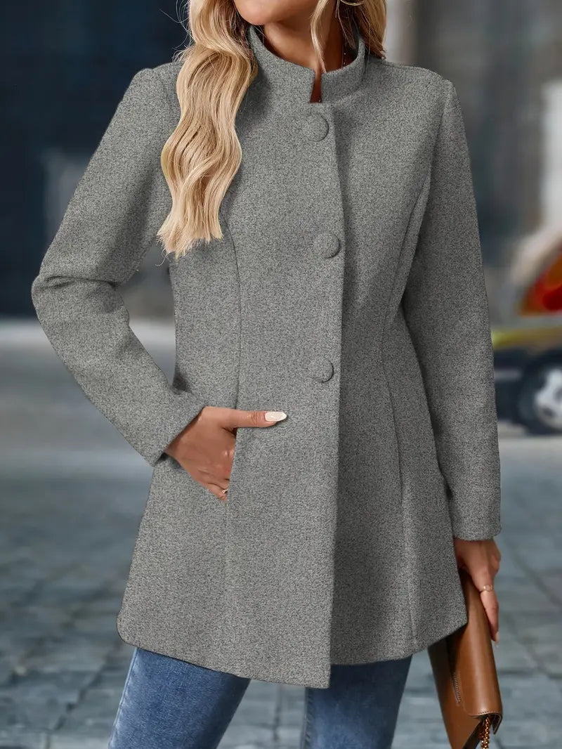 Kristin – Elegante lange Jacke im Blazer-Stil